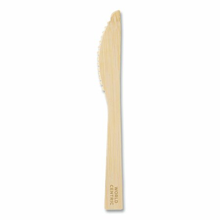 WORLD CENTRIC Bamboo Cutlery, Knife, 6.7 in., Natural, 2000PK KN-BB-67